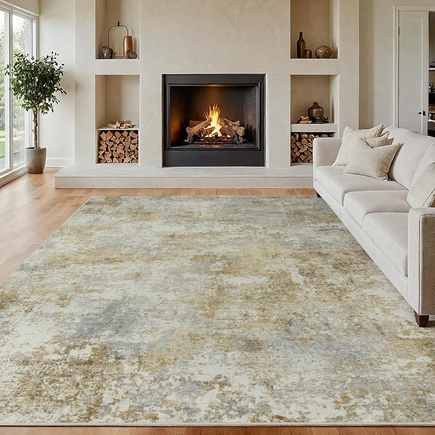 Soft Fluffy Area Rug for Living Room and Bedroom Decor
