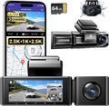 AZDOME M550 3-Channel Dash Cam - 4K Front, Triple View Protection
