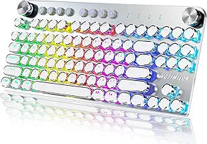 Wireless Typewriter Keyboard Mechanical TKL with RGB Backlit