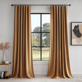 Velvet Blackout Curtains 108 in Panels - Thermal Insulated Drapes