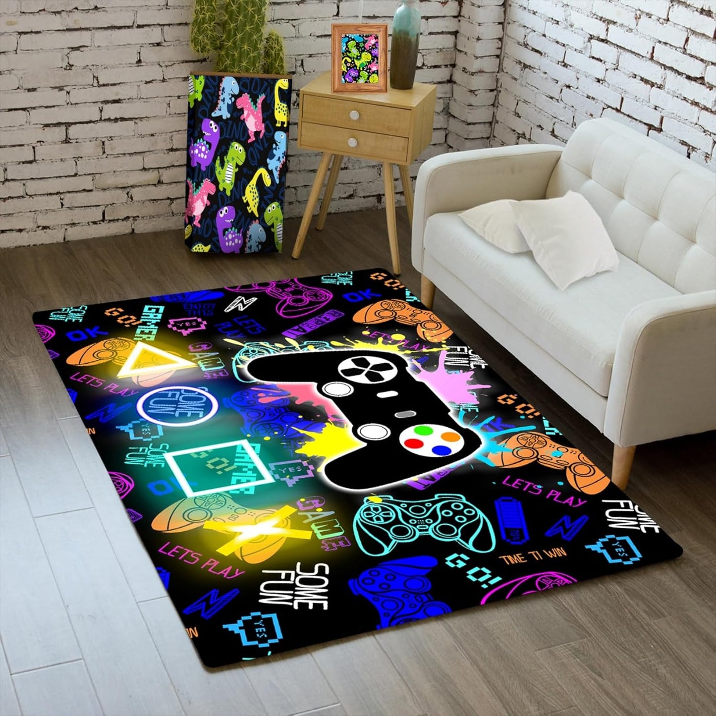 Game Style Area Rug for Teen Gamers