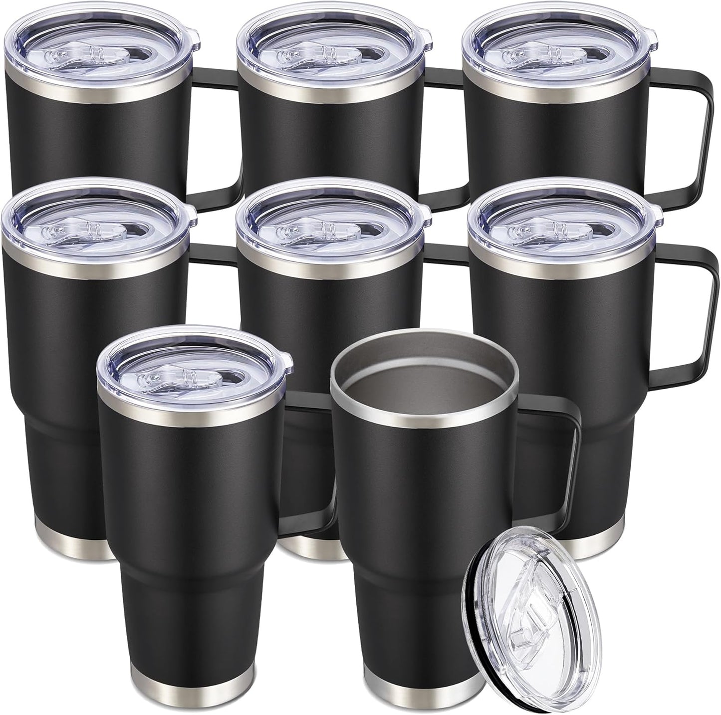 30 oz Tumbler with Handle and Lid for All Your Beverages