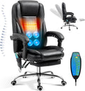 Reclining Massage Office Chair with Footrest - Heated Massage Comfort