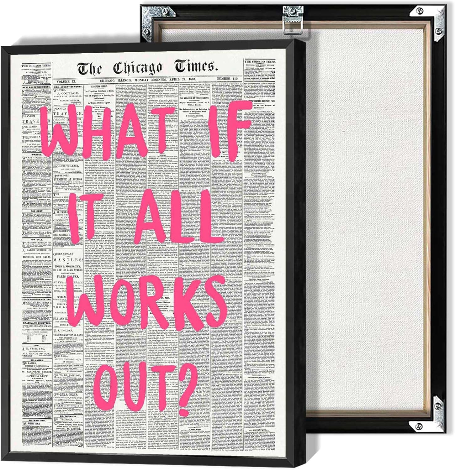 What If It All Works Out Poster Retro Newspaper Wall Art