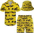 Men's 2 Piece Tracksuit Hawaiian Shirt and Shorts Set (Style HQ4W)