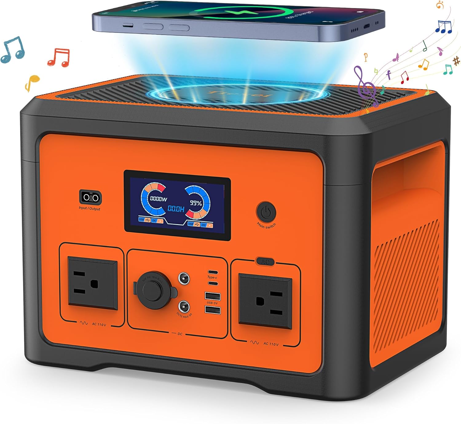 Tiexei Portable Power Station: 1800W Solar Generator + UPS Backup