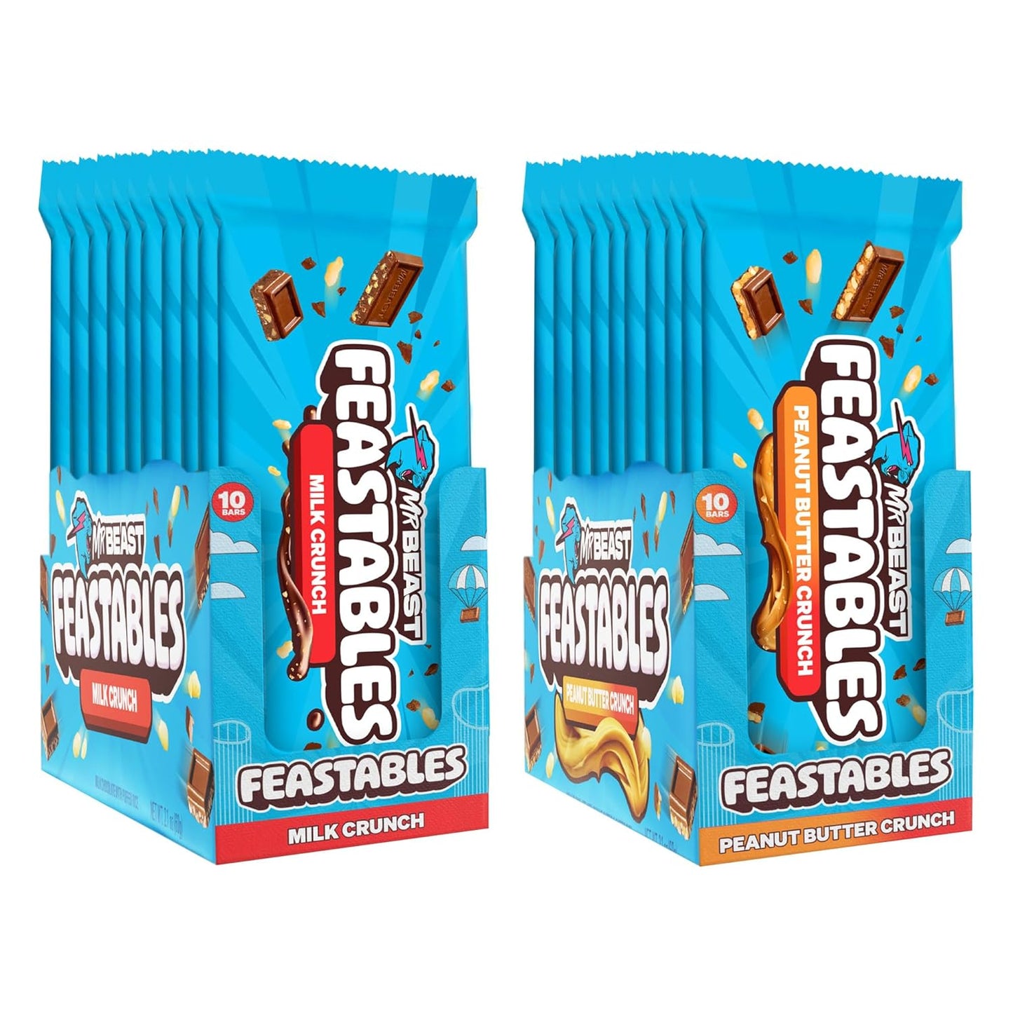 Feastables King Size Crunch Combo Pack for Halloween Treats