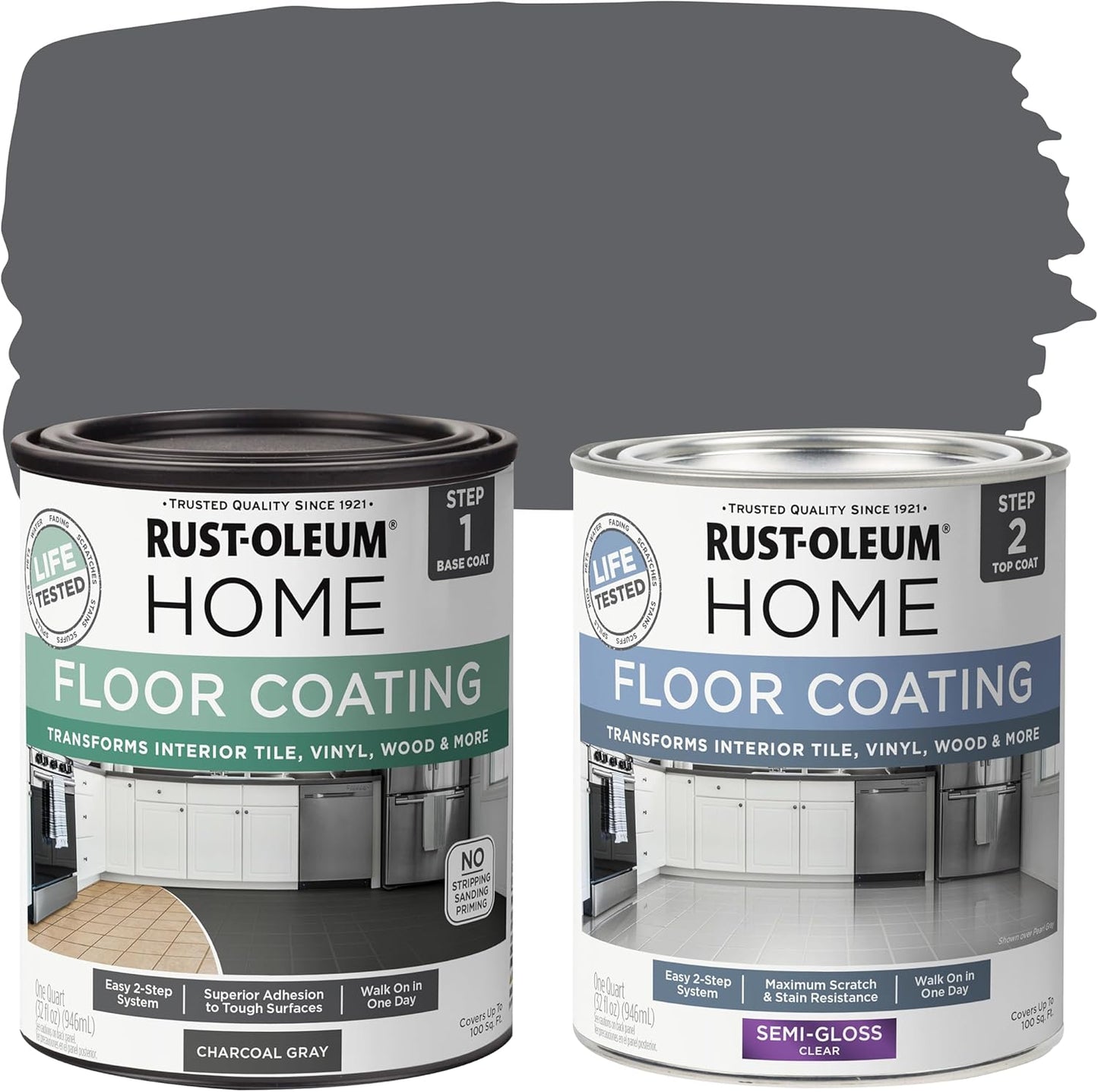 Rust-Oleum Home Interior Floor Coating Kit for Easy Updates