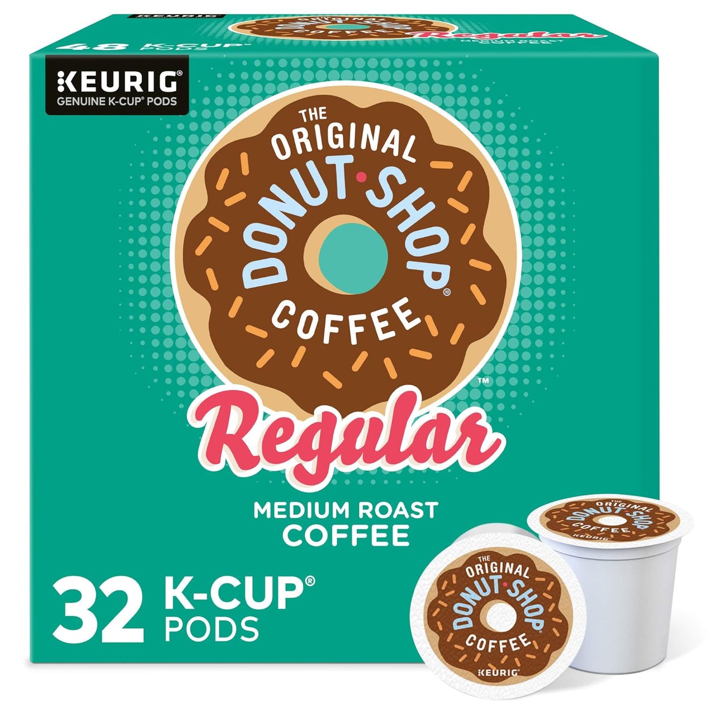 Medium Roast Donut Shop Coffee Pods, 32ct