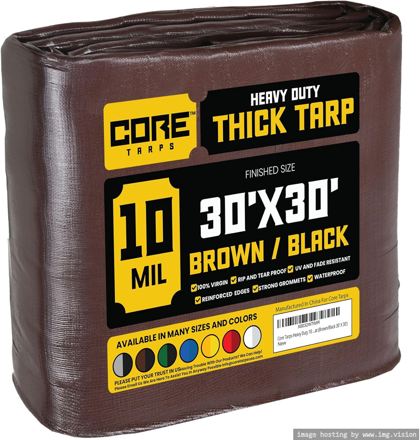 Heavy Duty 10 Mil Tarp Cover for All Weather Protection