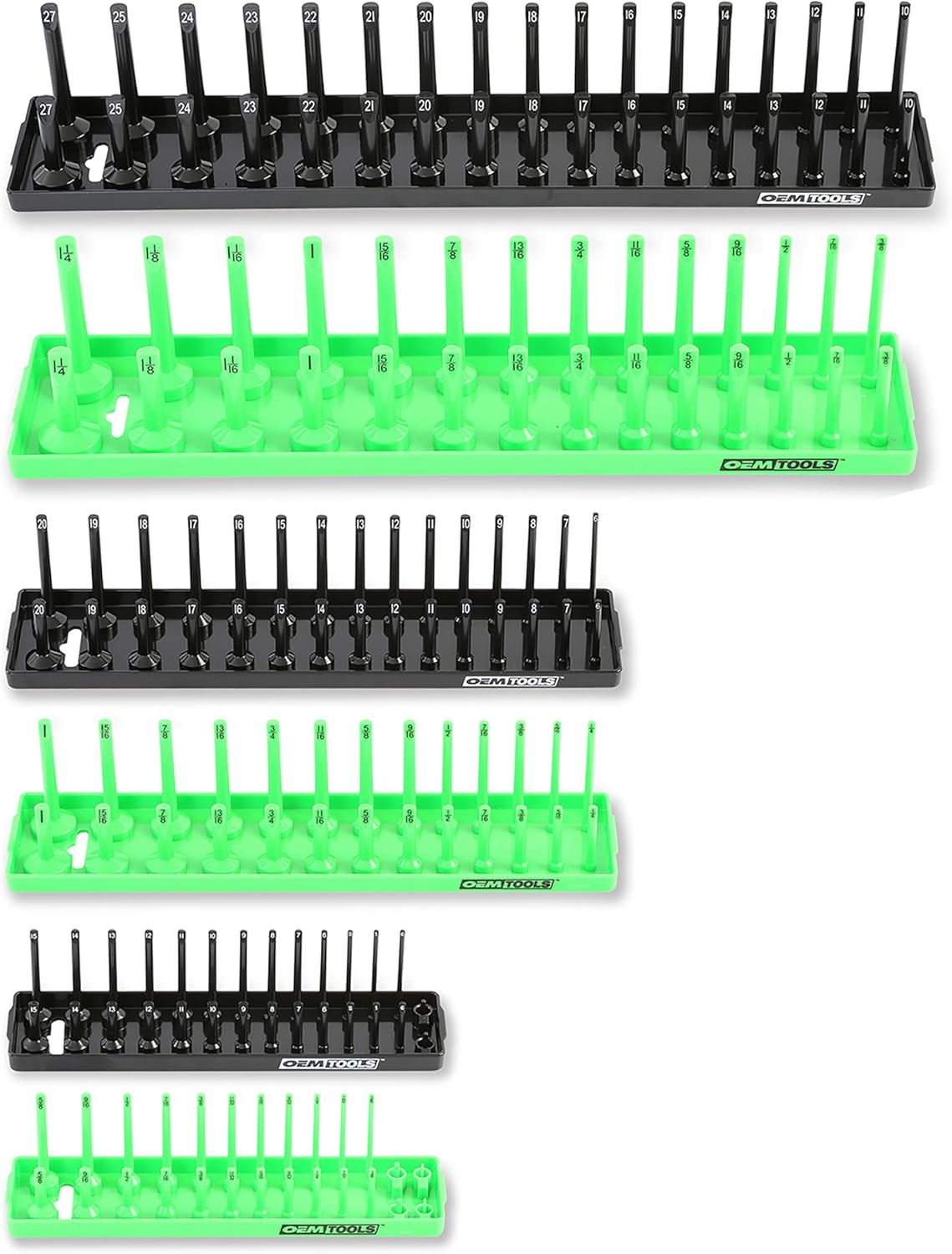 OEMTOOLS 22233 Socket Organizer Set for SAE and Metric Sockets