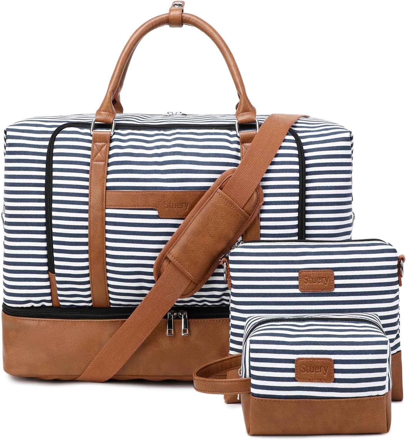 Large Travel Duffel Bag for Women with Shoe Compartment