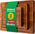 Riveira Walnut Cutting Board Set of 3 - Versatile Kitchen Workhorses