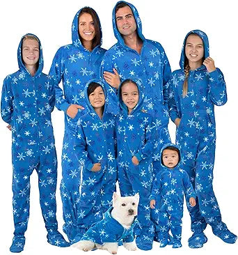 Footed Pajamas Family Matching Hoodie Onesie for Everyone