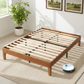 Solid Wood Full Size Bed Frame with Wood Slat Support - Noise-Free