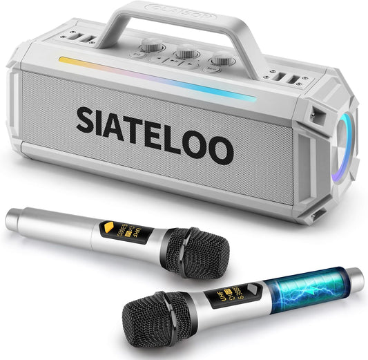 80W Waterproof Bluetooth Speaker Set with Wireless Mics