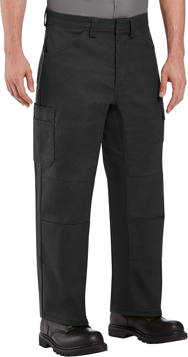Red Kap Men's Double Knee No-Scratch Shop Pants for Comfort