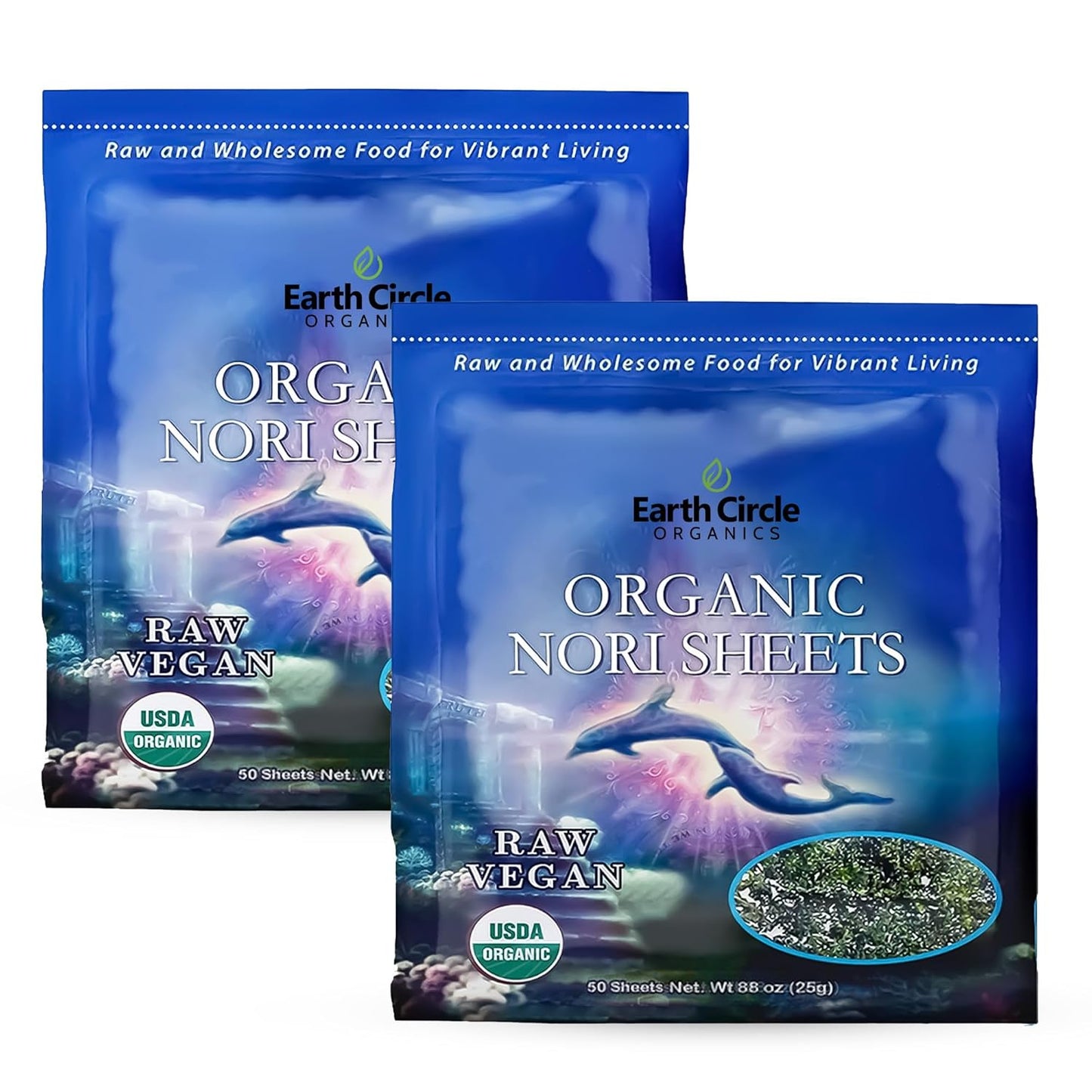 Organic Nori Seaweed Sheets for Sushi Rolls & Wraps - 50 Sheets