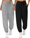Womens High Waisted Sweatpants Jogger Pants - Trendy Baggy Fit