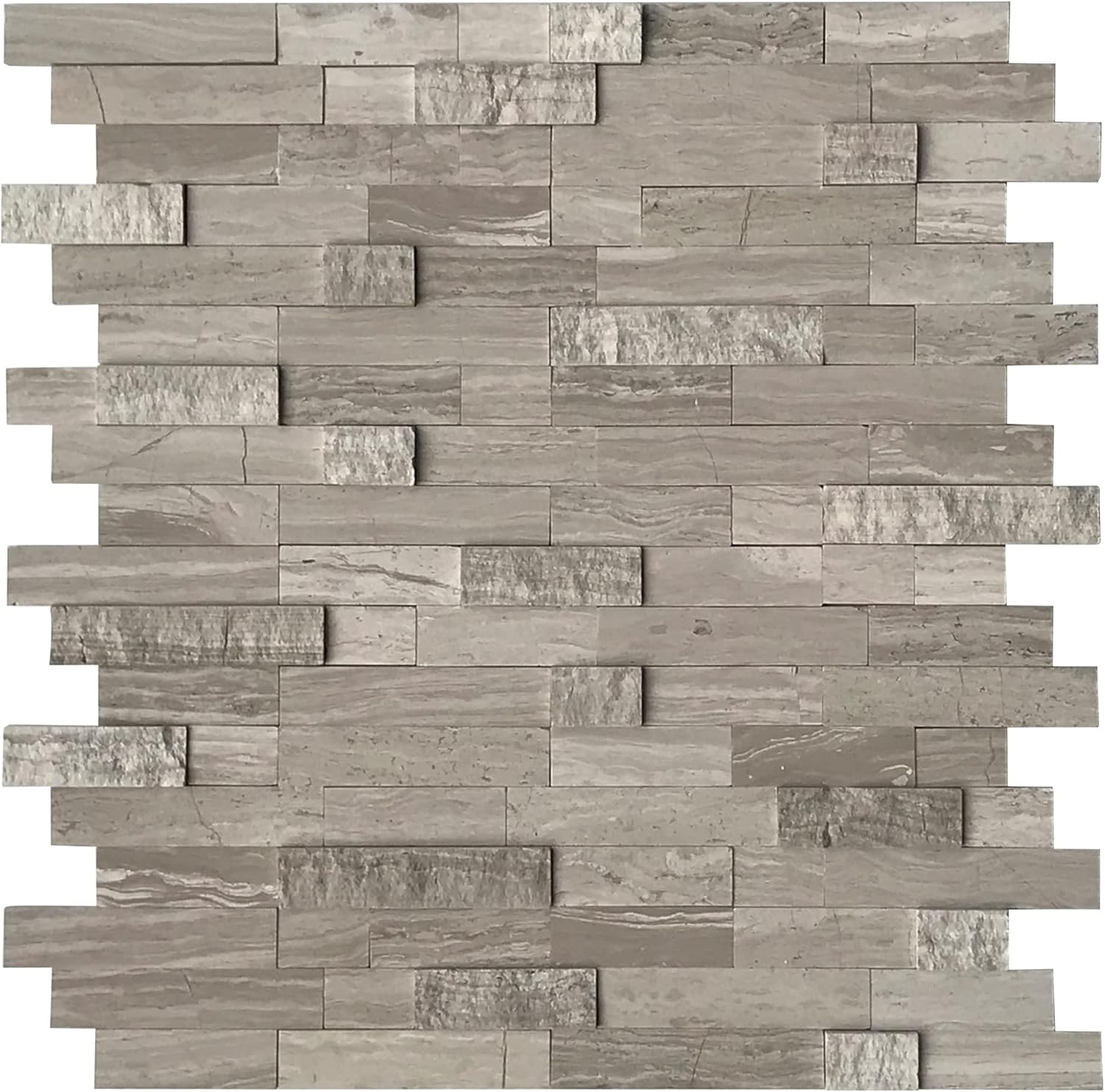 SUNWINGS Peel and Stick Mosaic Natural Stone Self Adhesive Tiles
