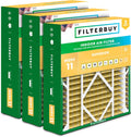 24x25x5 Air Filter MERV 11 Superior Pet & Allergy Defense - 3-Pack
