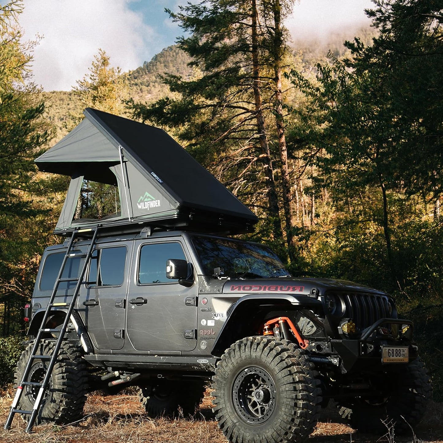 WildFinder Hard Shell Rooftop Tent - 2-3 Person Camping in Style!