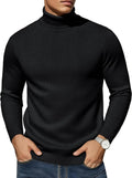 Men's Turtleneck Sweater Slim Fit Lightweight Pullover - Warm Layering