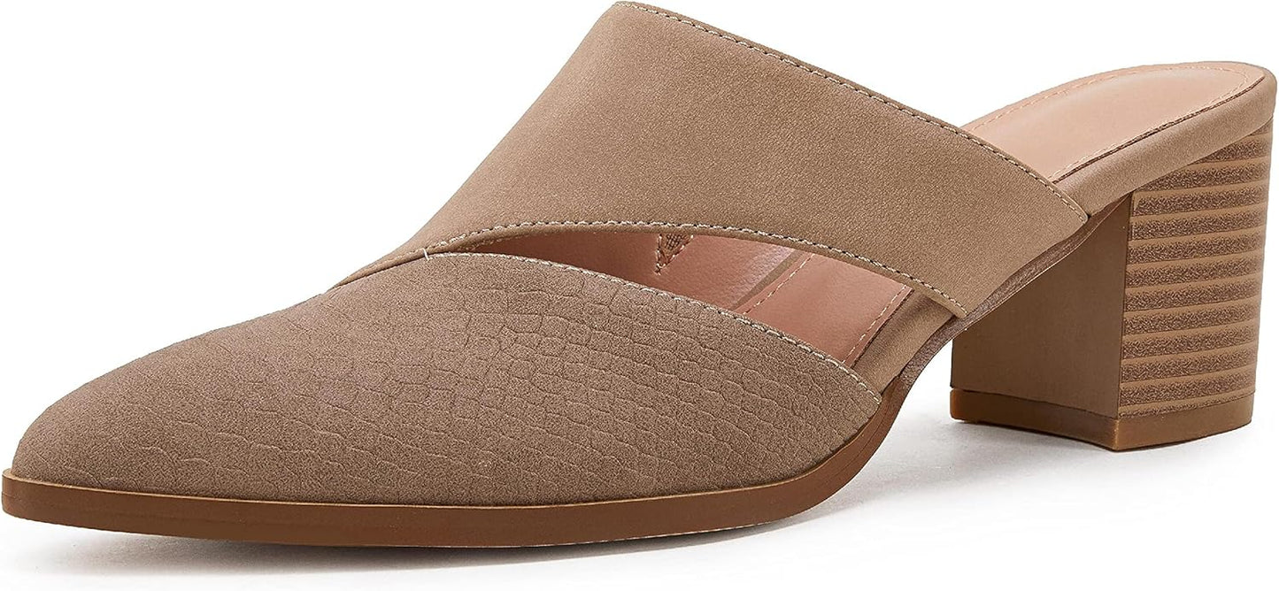 Syktkmx Women's Cutout Backless Mules for Stylish Comfort