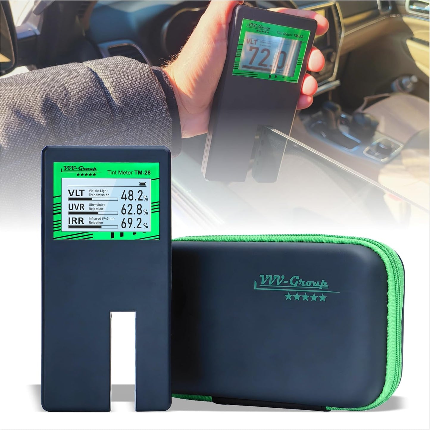 Digital Car Window Tint Meter TM-28 for Accurate Tint Testing