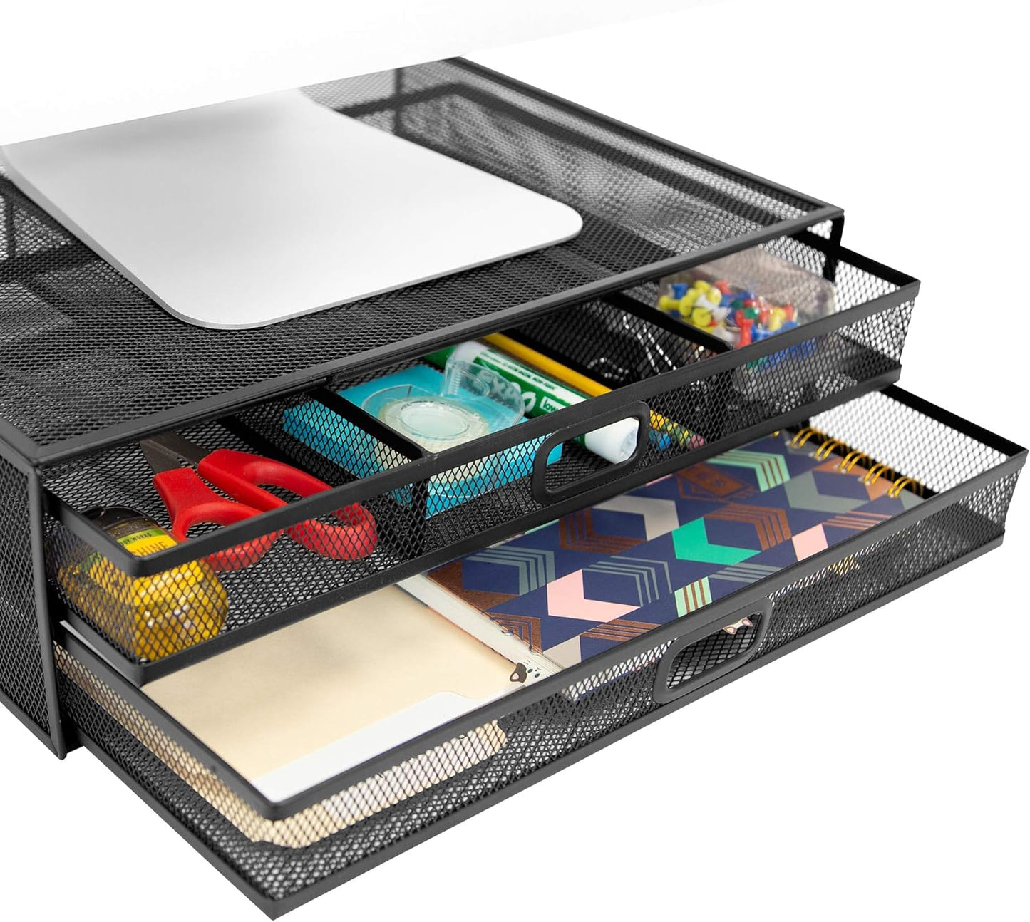 MOUNT-IT! Computer Monitor Stand With Drawers for Organization