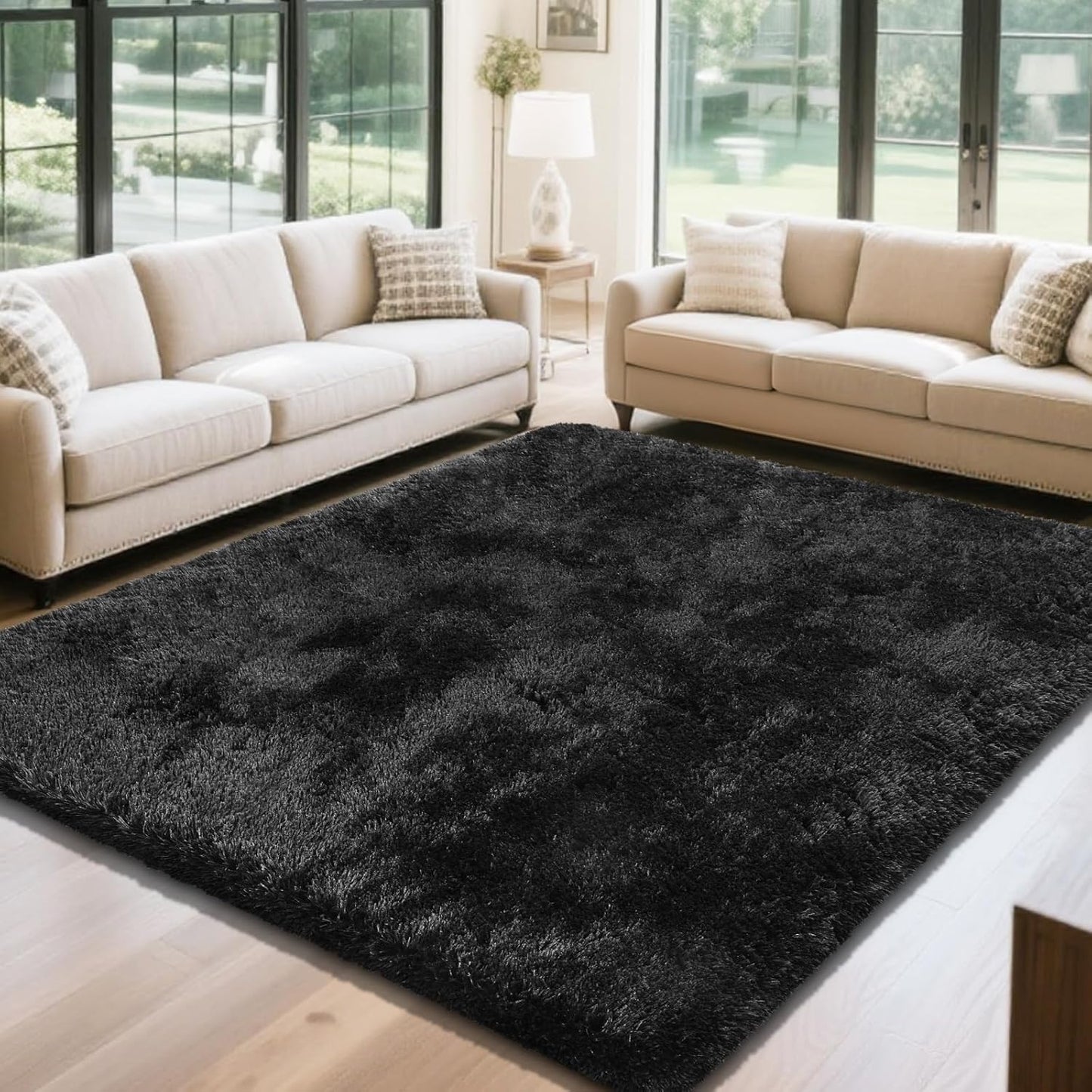 Fluffy Rug Shaggy Area Rug for Living Room and Bedroom Decor