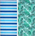 Microfiber Beach Towel 2 Pack 75x35 - Quick Dry, Sand-Free