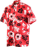 NCAA Men's Floral Print Short Sleeve Button-Up Shirt by Wes and Willy