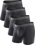 Mens Bamboo Rayon Boxer Briefs for Men - Soft Moisture-Wicking