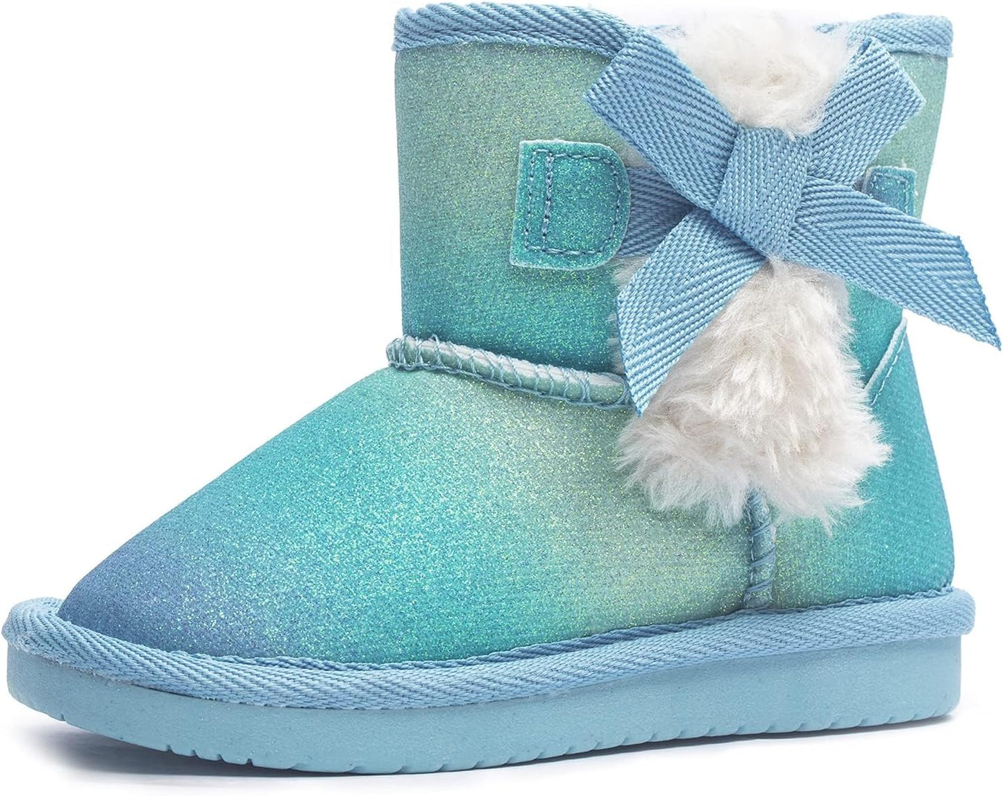 KRABOR Glitter Winter Snow Boots for Toddlers and Little Girls