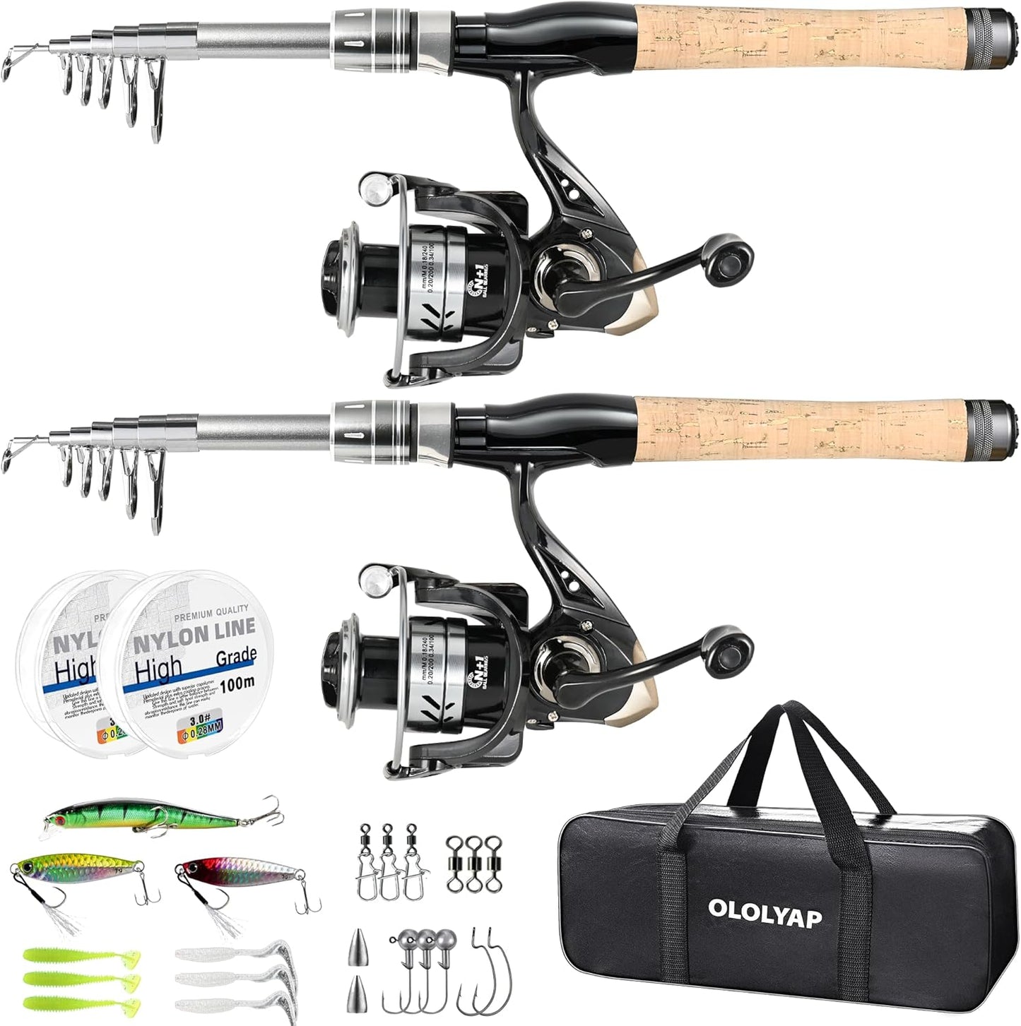 Carbon Fiber Fishing Combo ~ Saltwater & Freshwater ~ OLOLYAP