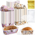 Halloween Paper Baking Pans Mini Loaf Trays 100 Sets - Festive