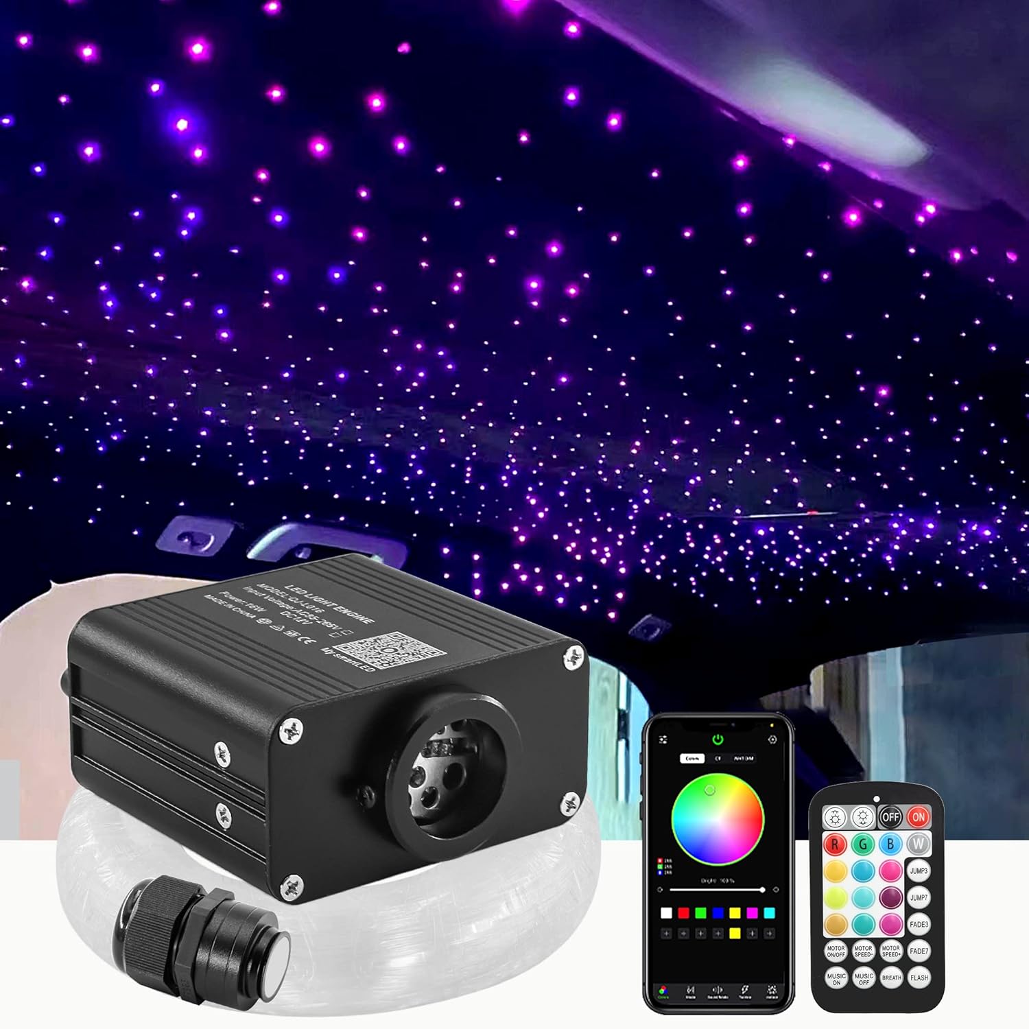 16W Twinkle Starlight Headliner Kit for Car Roof Lights