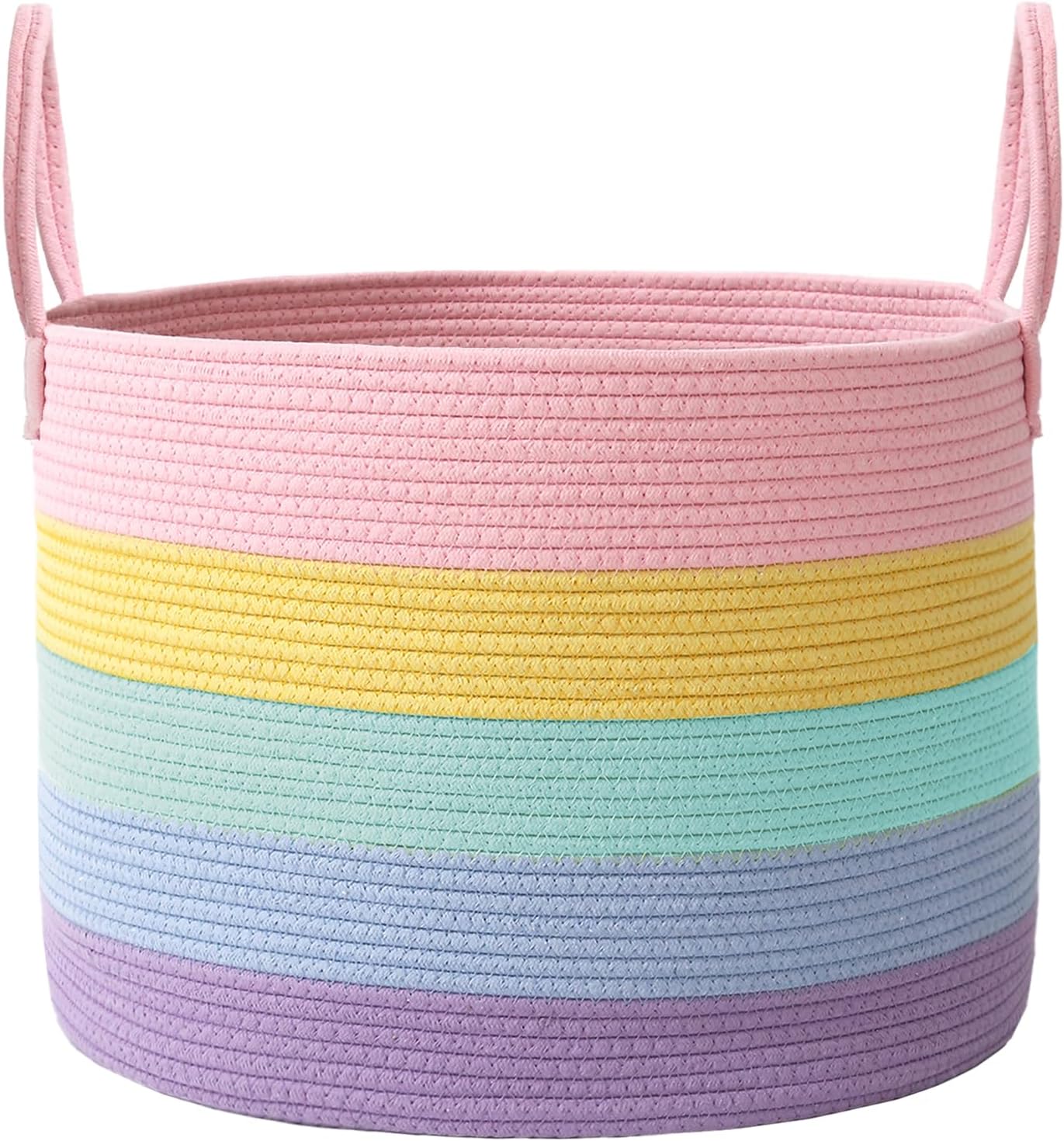 Woven Blanket Basket 115L Large Rope Storage Bin for Organizing