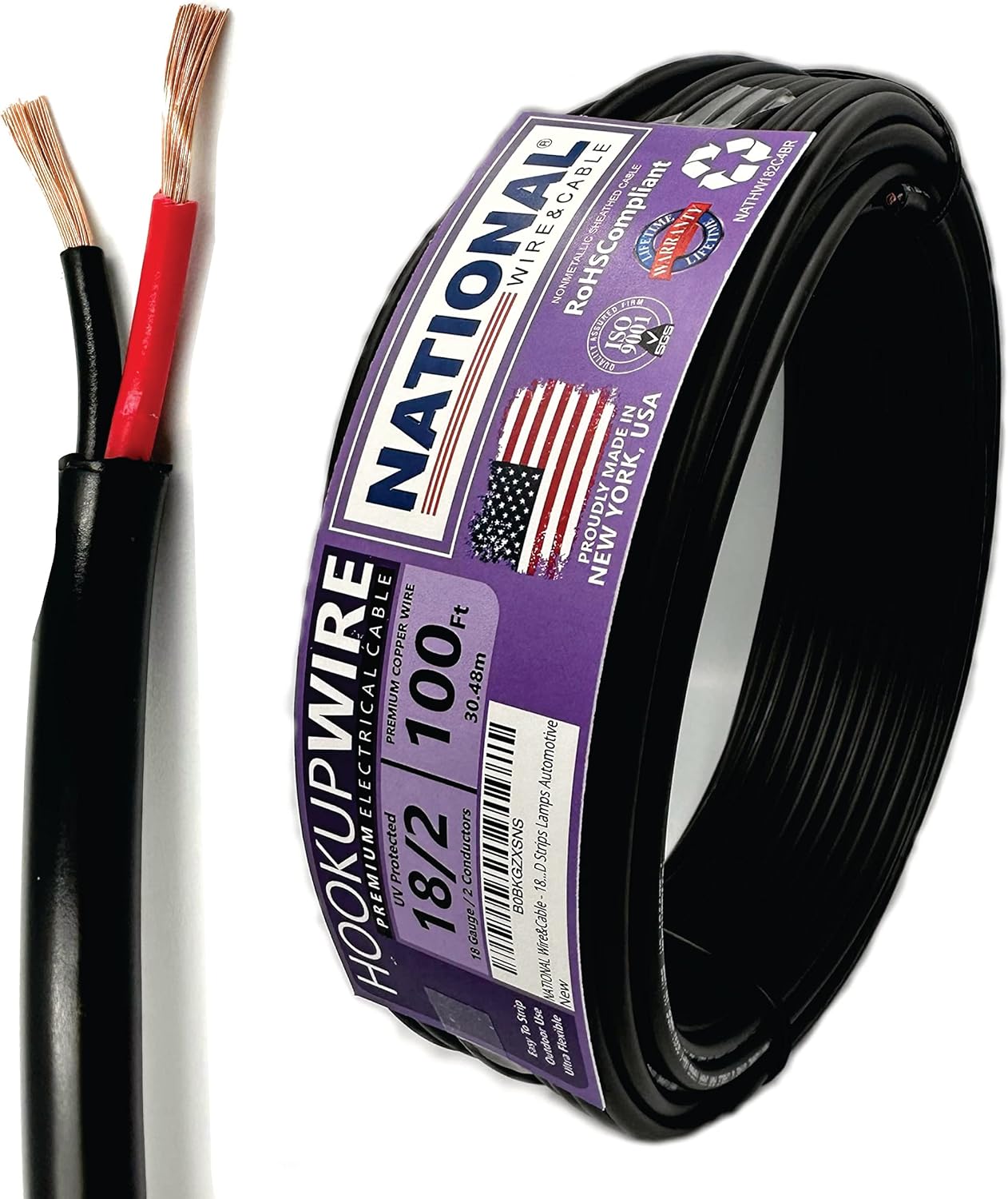 18 AWG 2-Conductor Premium Copper Wire for DIY Projects