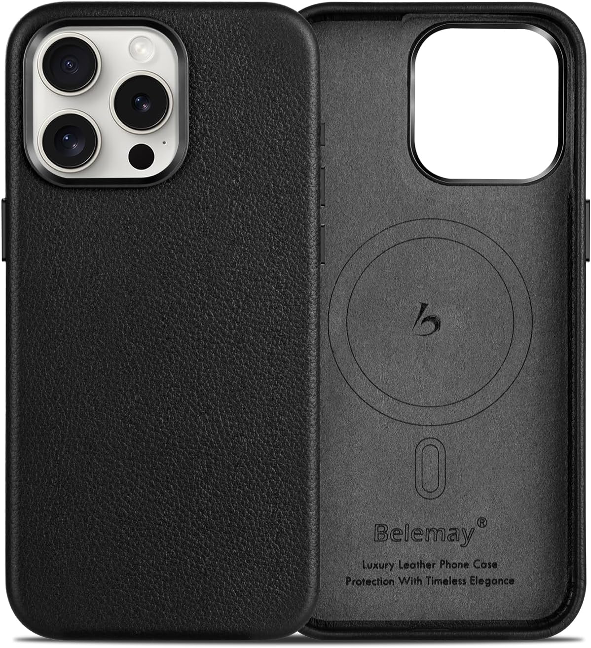 Belemay iPhone 14 Pro Leather Case - Luxury & Durable Design