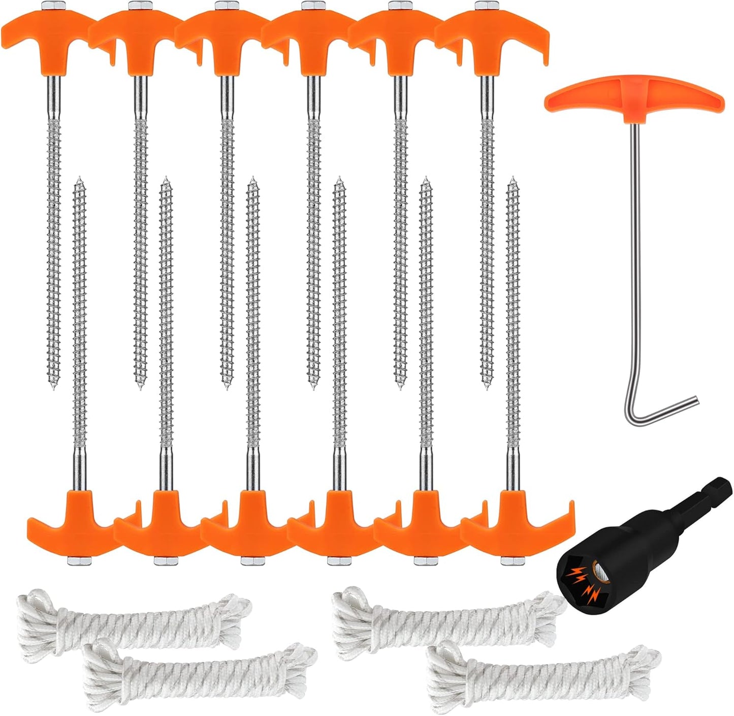 HORUSDY Heavy Duty Tent Stakes Set - Secure Your Tent Effortlessly