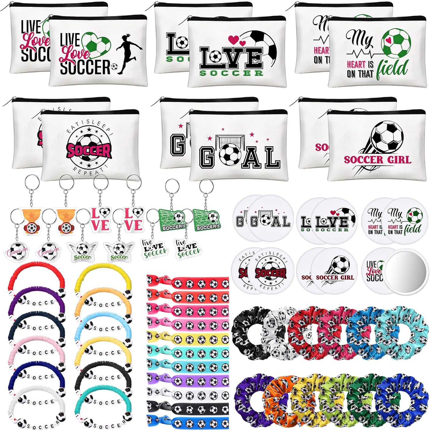 72 Pcs Soccer Accessories Gifts for Team Parties and Events