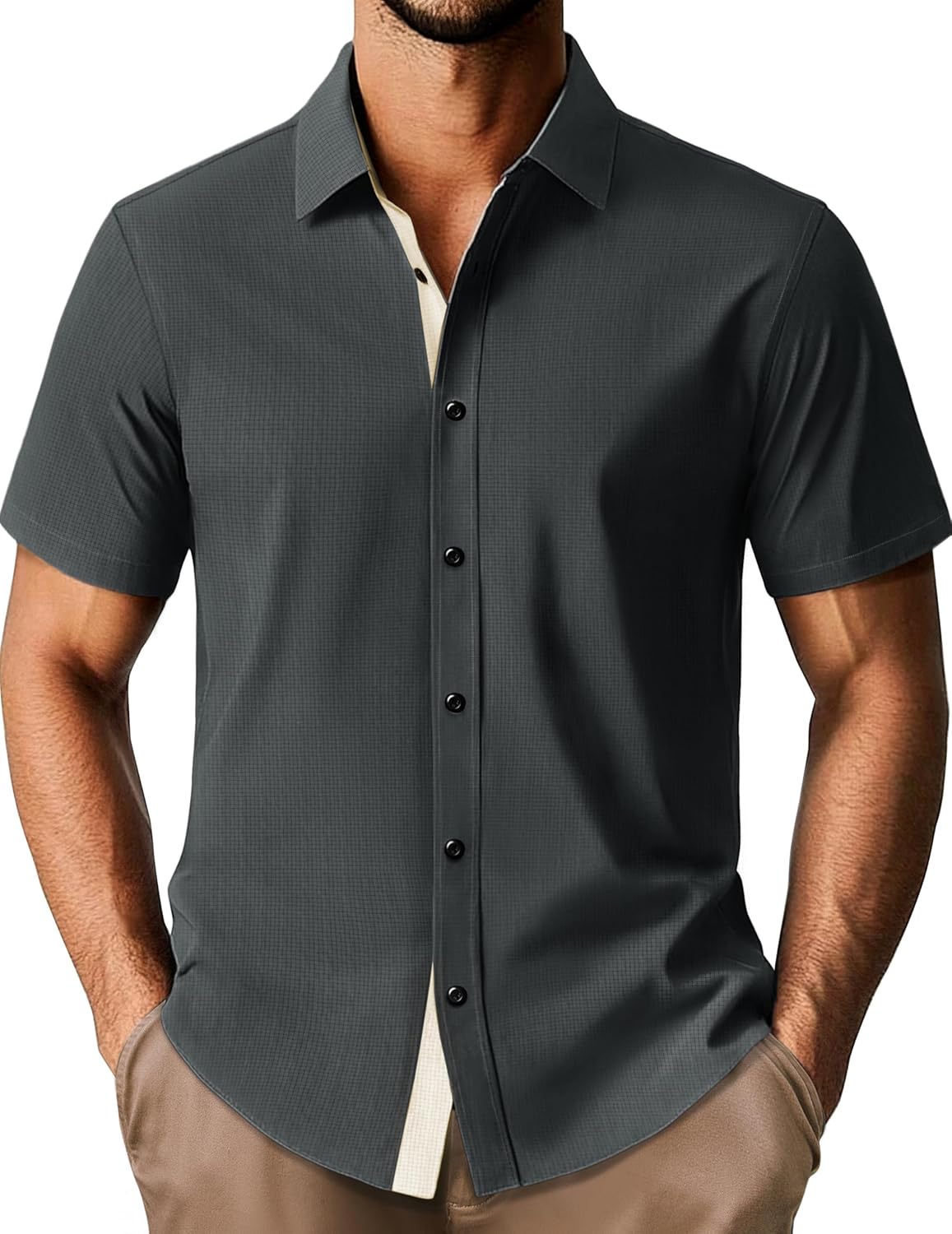 Stylish Mens Short Sleeve Button Down Shirts for Casual Wear