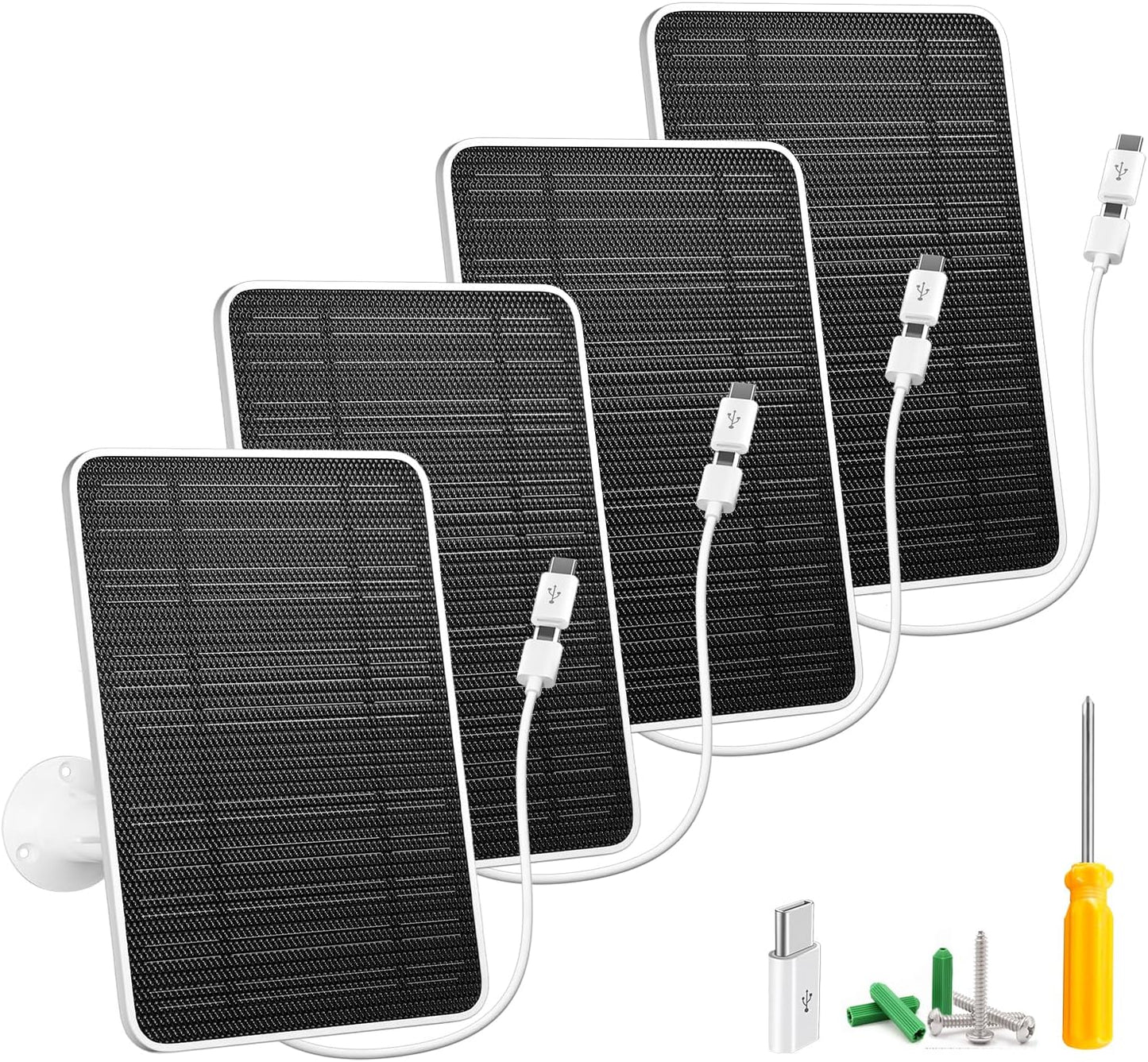 5W USB Solar Panel for Security Camera with Adjustable Mounting