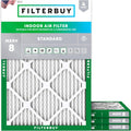 24x28x1 MERV 8 Air Filter 4-Pack - Electrostatic Pleated Defense