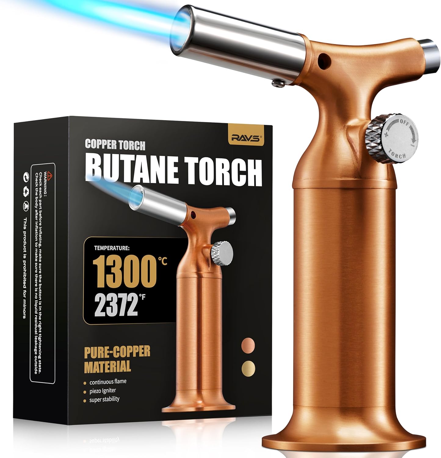 RAVS Butane Torch Lighter for Cooking and Soldering Tasks