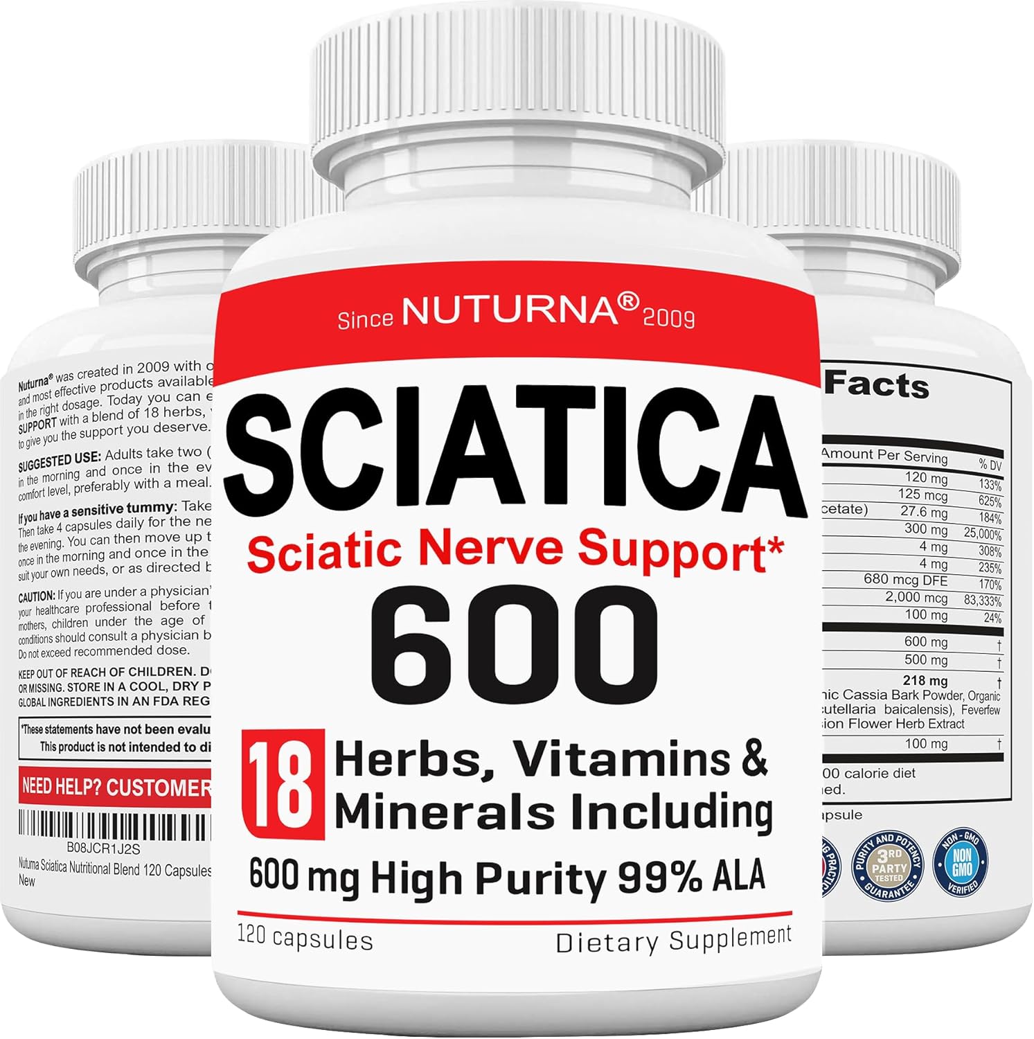 Sciatica Supplement with 600 mg HP-99 Alpha Lipoic Acid