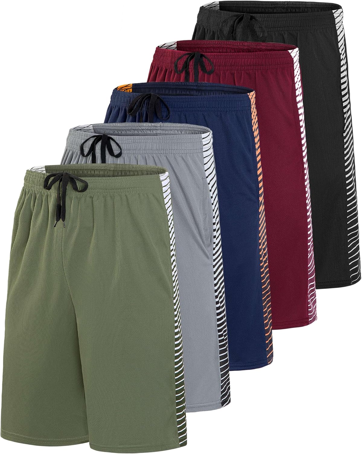Boys' Mesh Basketball Athletic Shorts with Pockets for Teens