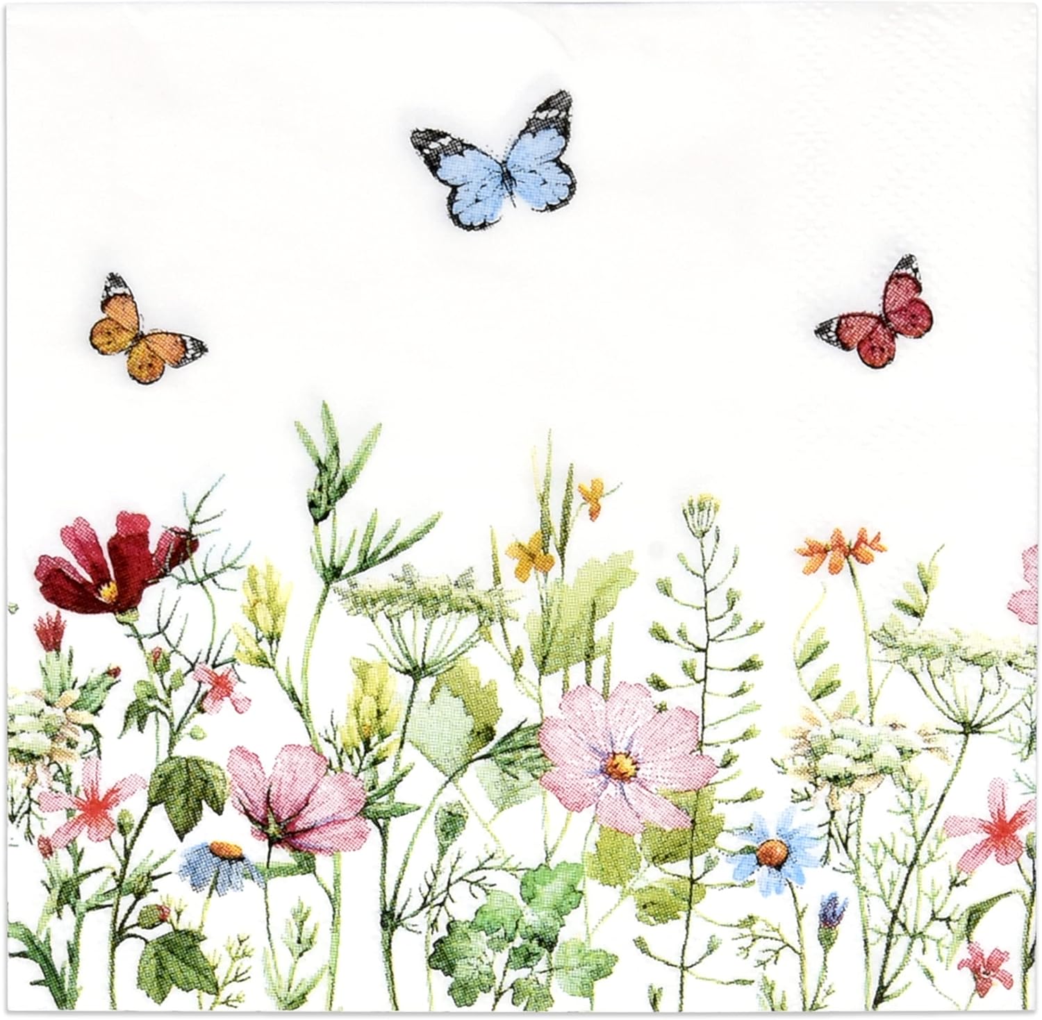 100 Wildflower Cocktail Napkins for Party Fun!